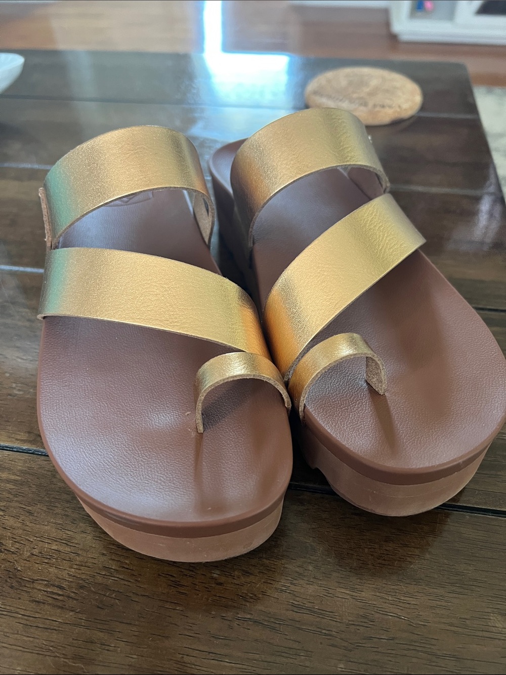 Reef Women s Platform Sandals - Brown & Gold - Picture 2 of 12